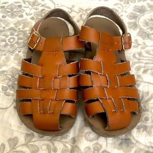Saltwater Sun San Sailor Sandals Toddler Boys Size 9 Tan